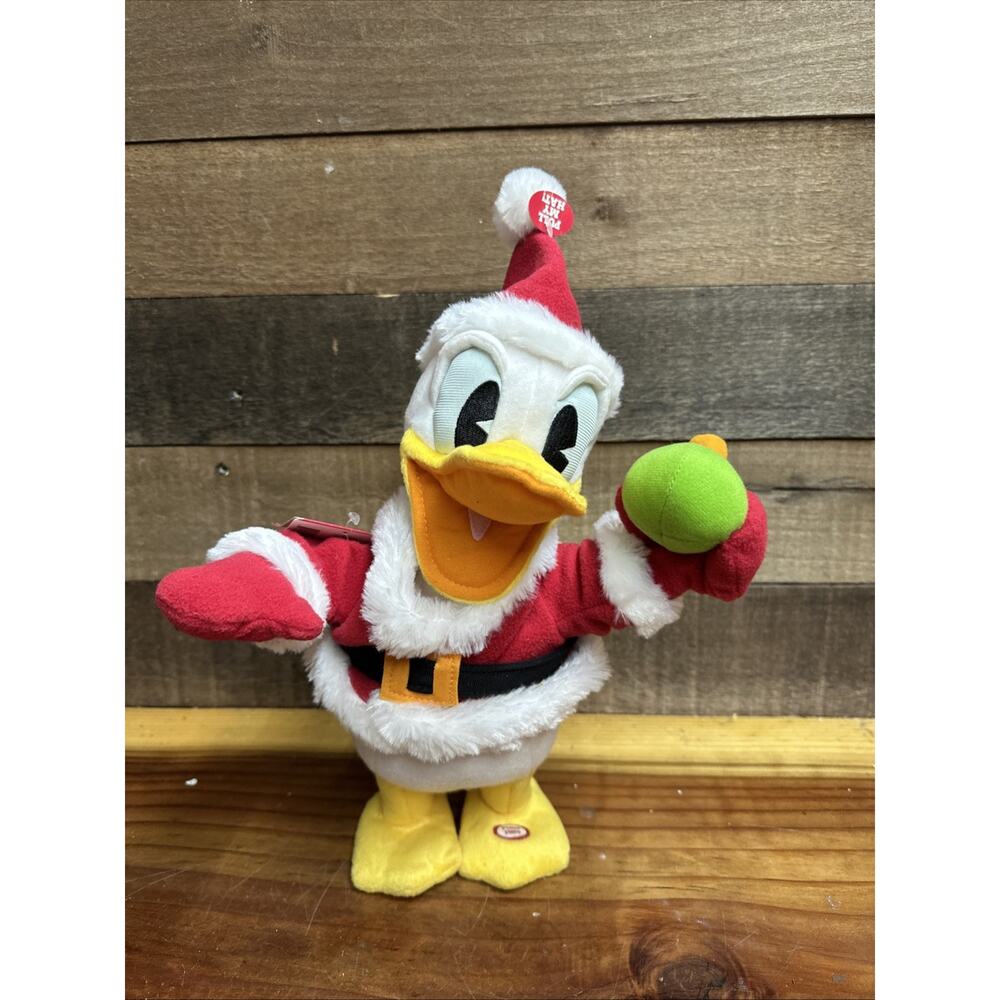 Hallmark Disney Pull My Hat Donald Duck Animated Christmas Plush Sound & Motion